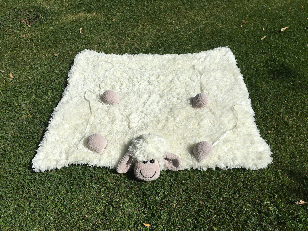 Crochet Baby Blanket Pattern, Easy crochet blanket, Pattern Lamb Cuddle and Play Sheep, gift for baby