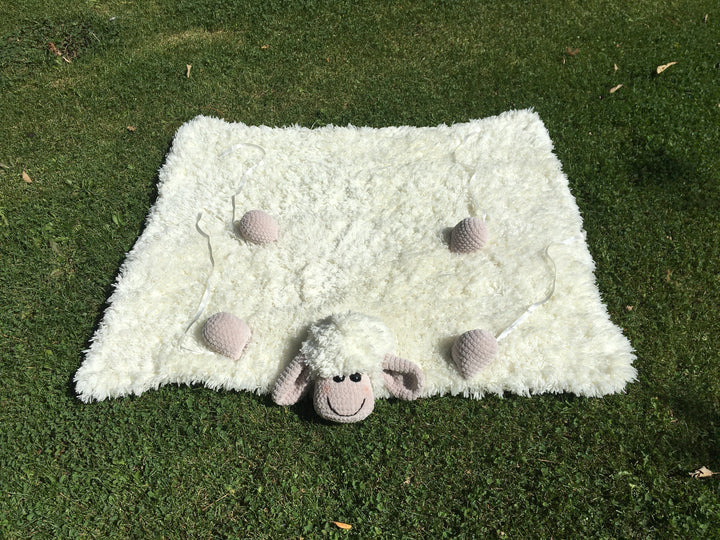 Crochet Baby Blanket Pattern, Easy crochet blanket, Pattern Lamb Cuddle and Play Sheep, gift for baby