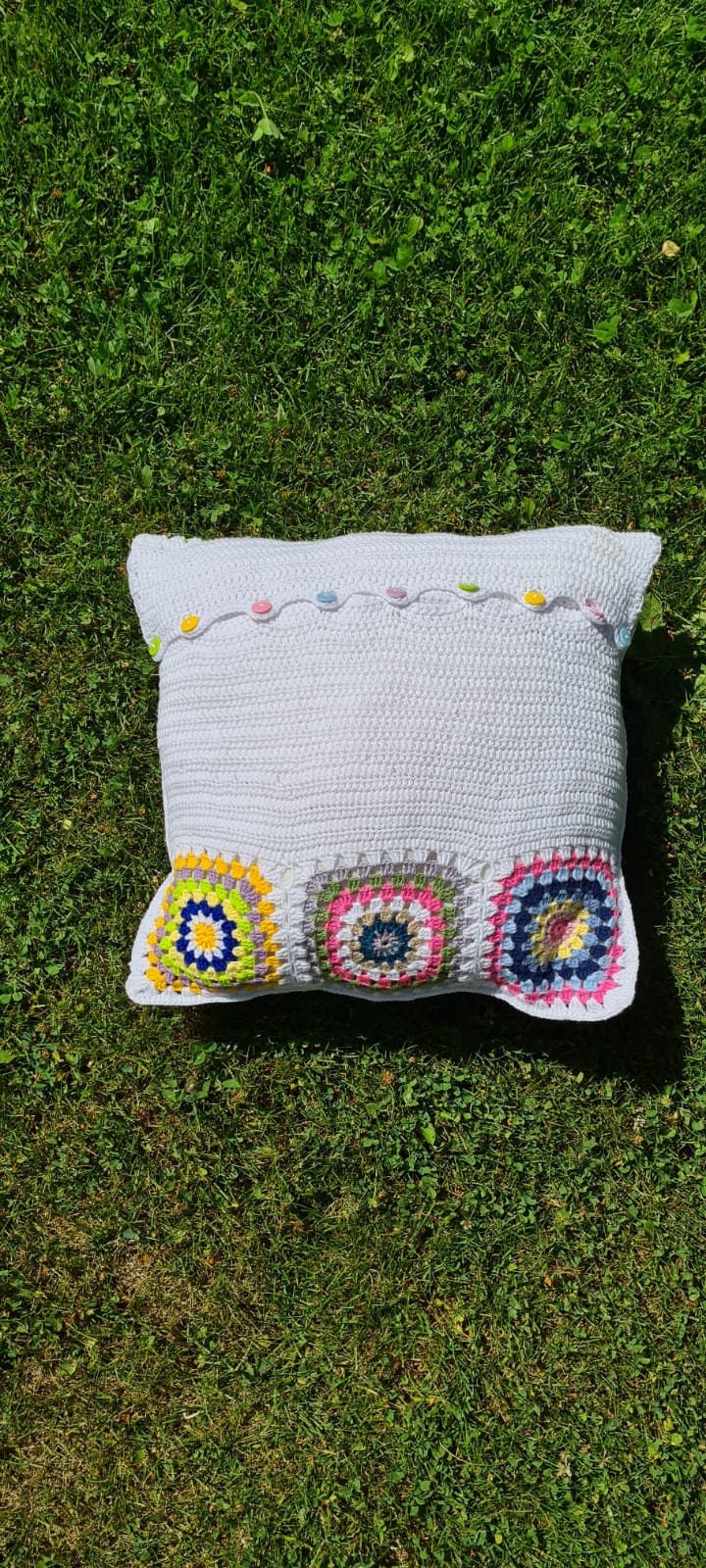 Crochet Pillow Cover Colorful, Granny Square Crochet Pillow Cover, Cushion Cover, Granny Coloful pillow cover