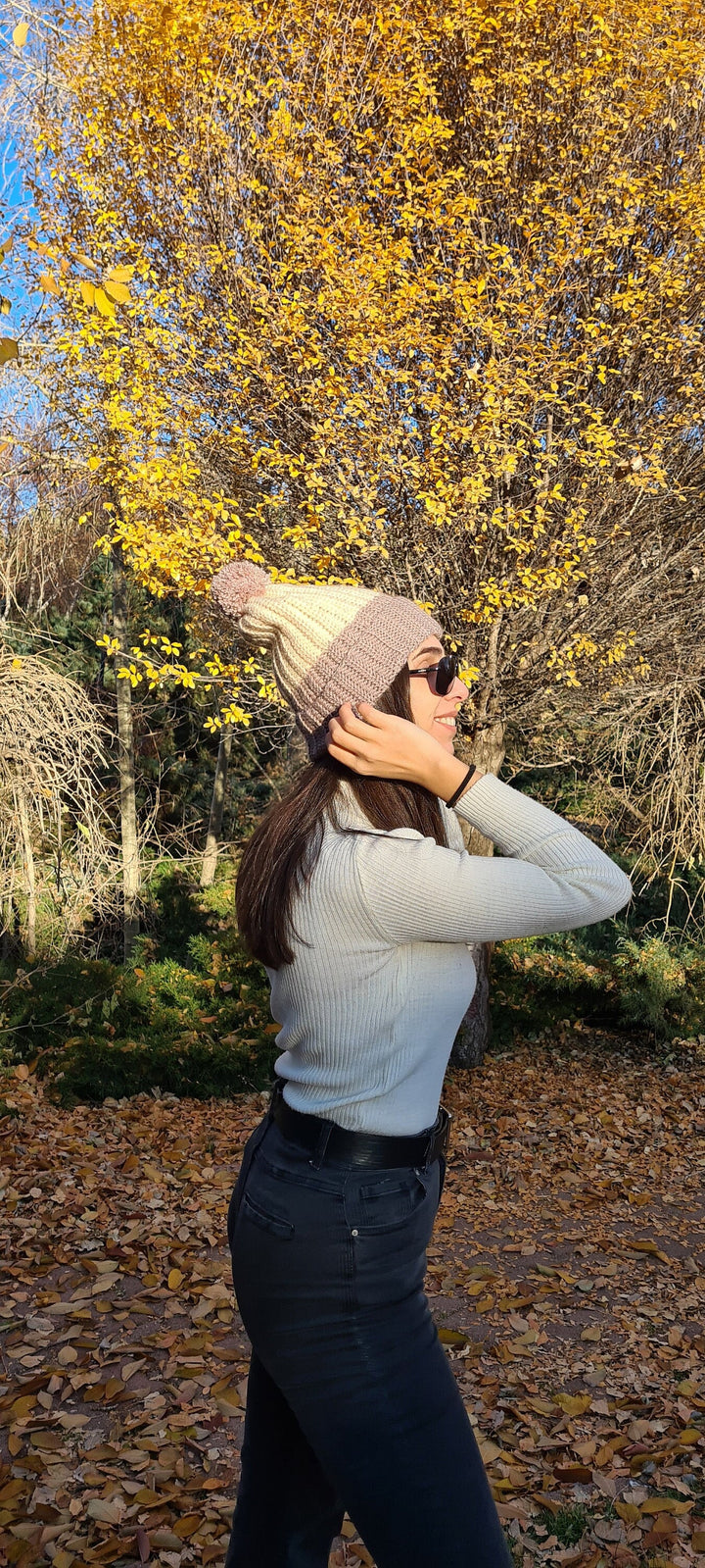 Ready to ship Brown Crochet Winter Hat, Knitted Beanie, Winter Accessory, Christmas Gift for Her, Knitted Hat, Unisex Hat