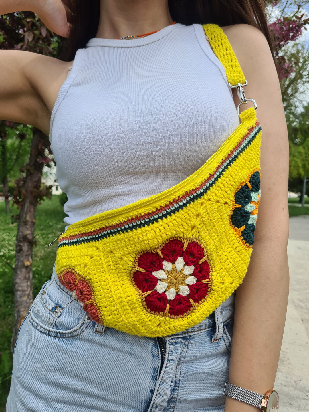 Yellow Floral Bum Bag