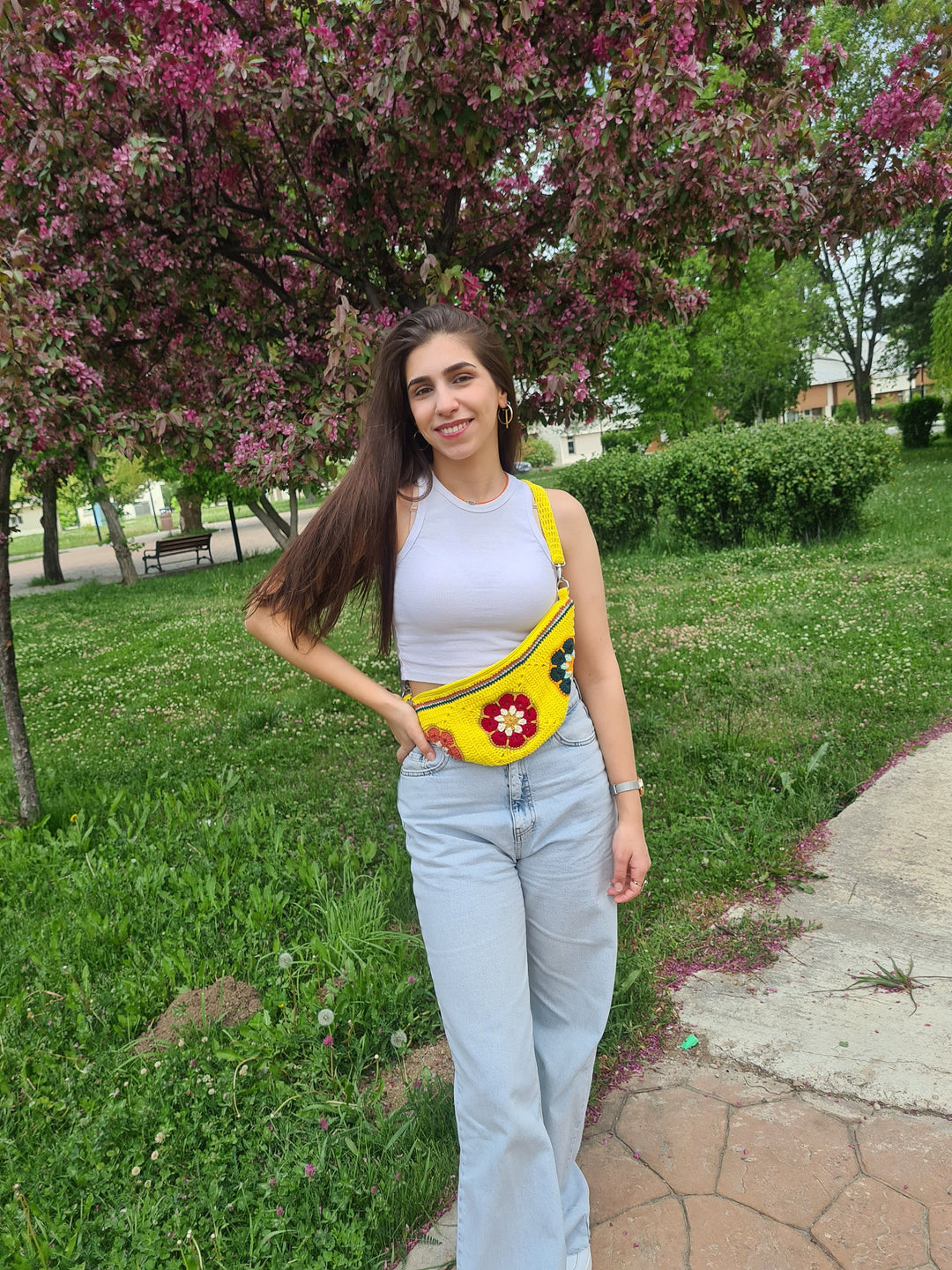 Yellow Floral Bum Bag