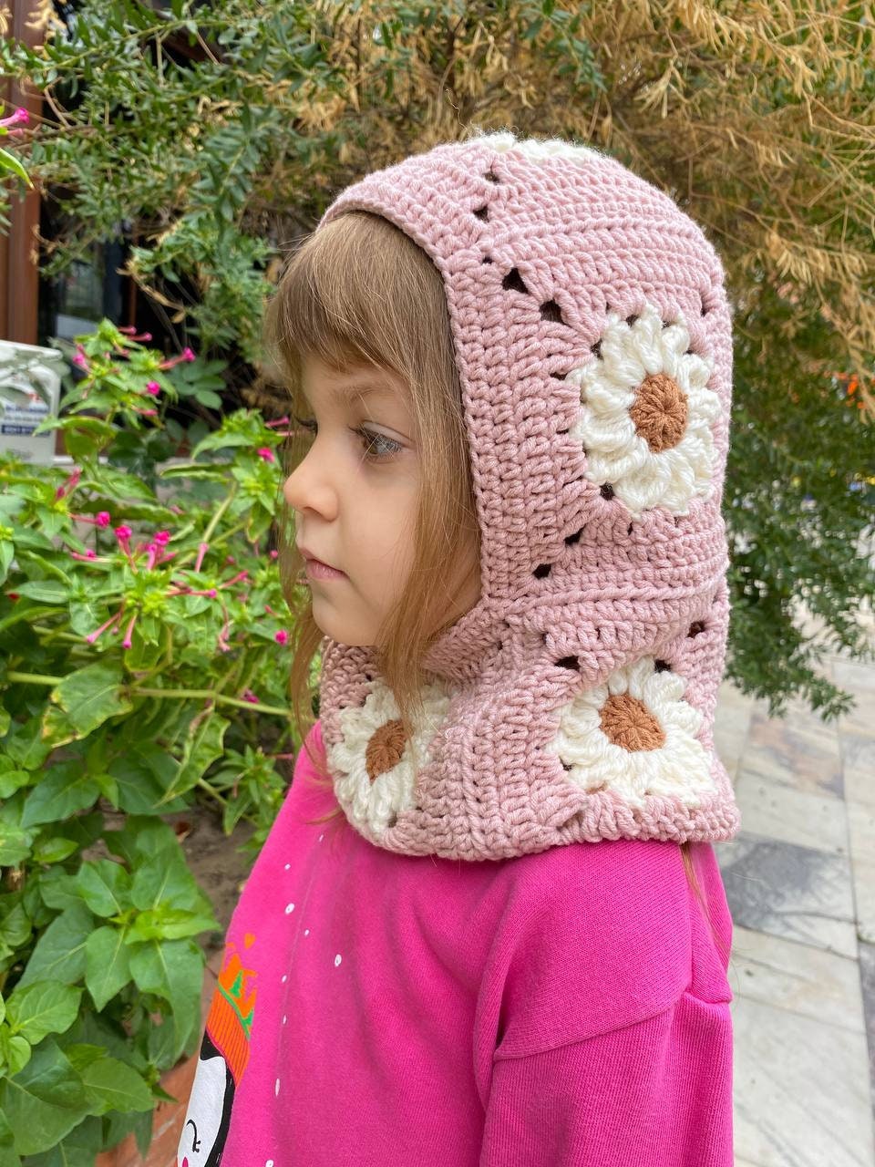 Pink Crochet Kids Balaclava